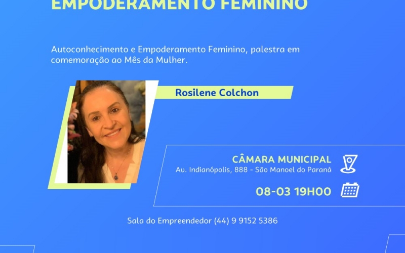 PALESTRA EM COMEMORAÇÃO AO DIA DA MULHER