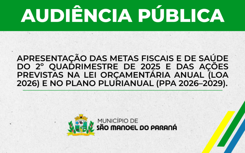 CONVOCAÇÃO DE AUDIÊNCIA PÚBLICA - 29/09
