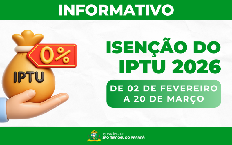 ISENÇÃO DO IPTU 2026
