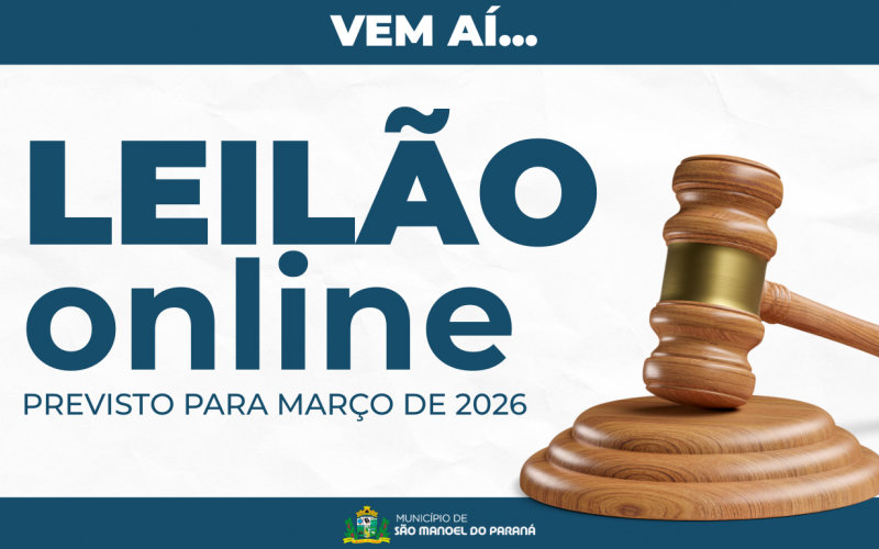 Prefeitura Municipal de São Manoel do Paraná/PR realizará o primeiro leilão de inservíveis de 2026, com previsão para março