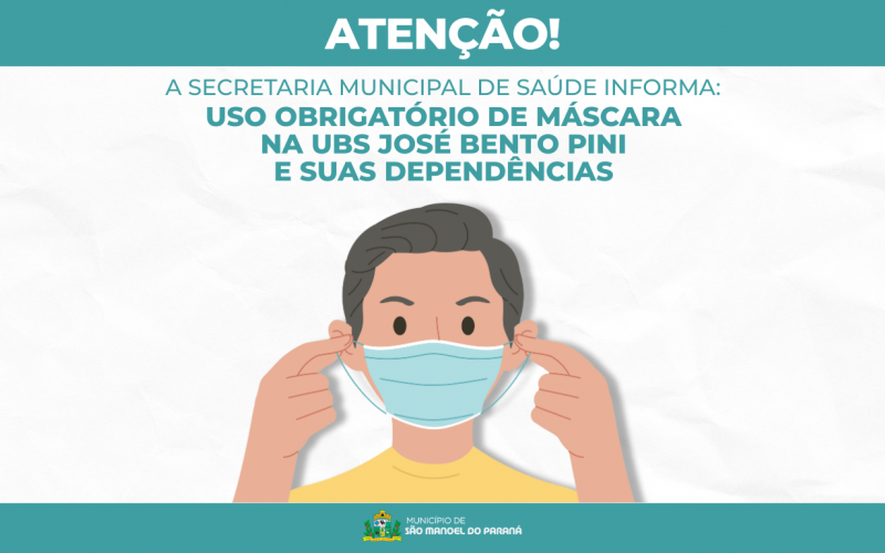 Secretaria Municipal de Saúde declara obrigatório o uso de máscara nos serviços de saúde 